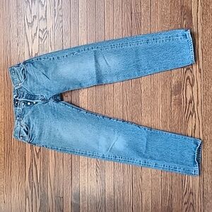 Levis Made Crafted Jeans Mens 34x34 501 Selvedge Button Fly Straight Leg Faded